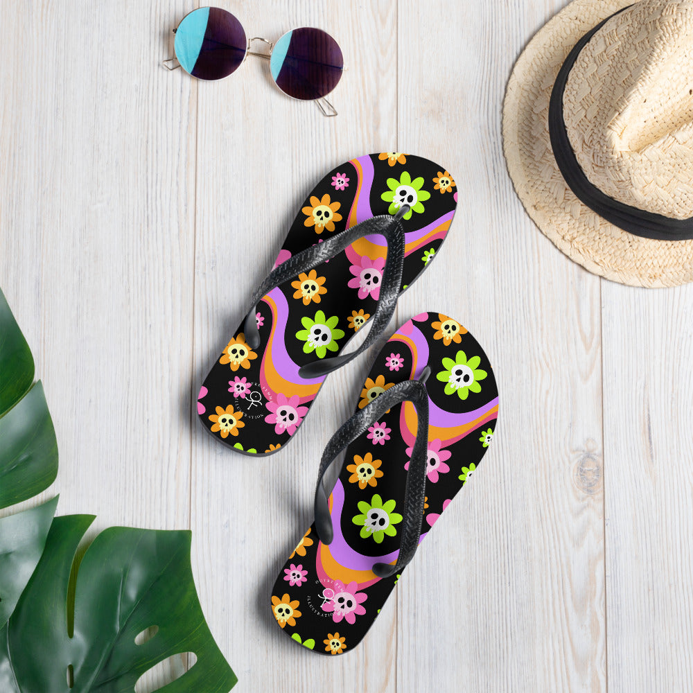Flower Ghoul Flip-Flops