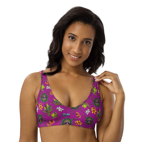 Feed Me Floral Recycled padded Swim top