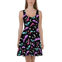 Load image into Gallery viewer, Moon Bats Skater Dress