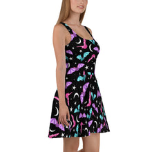 Load image into Gallery viewer, Moon Bats Skater Dress