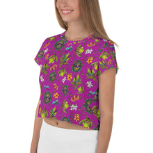 Load image into Gallery viewer, Feed Me Floral Crop Tee