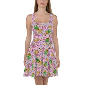 Pretty in Peach Skater Dress